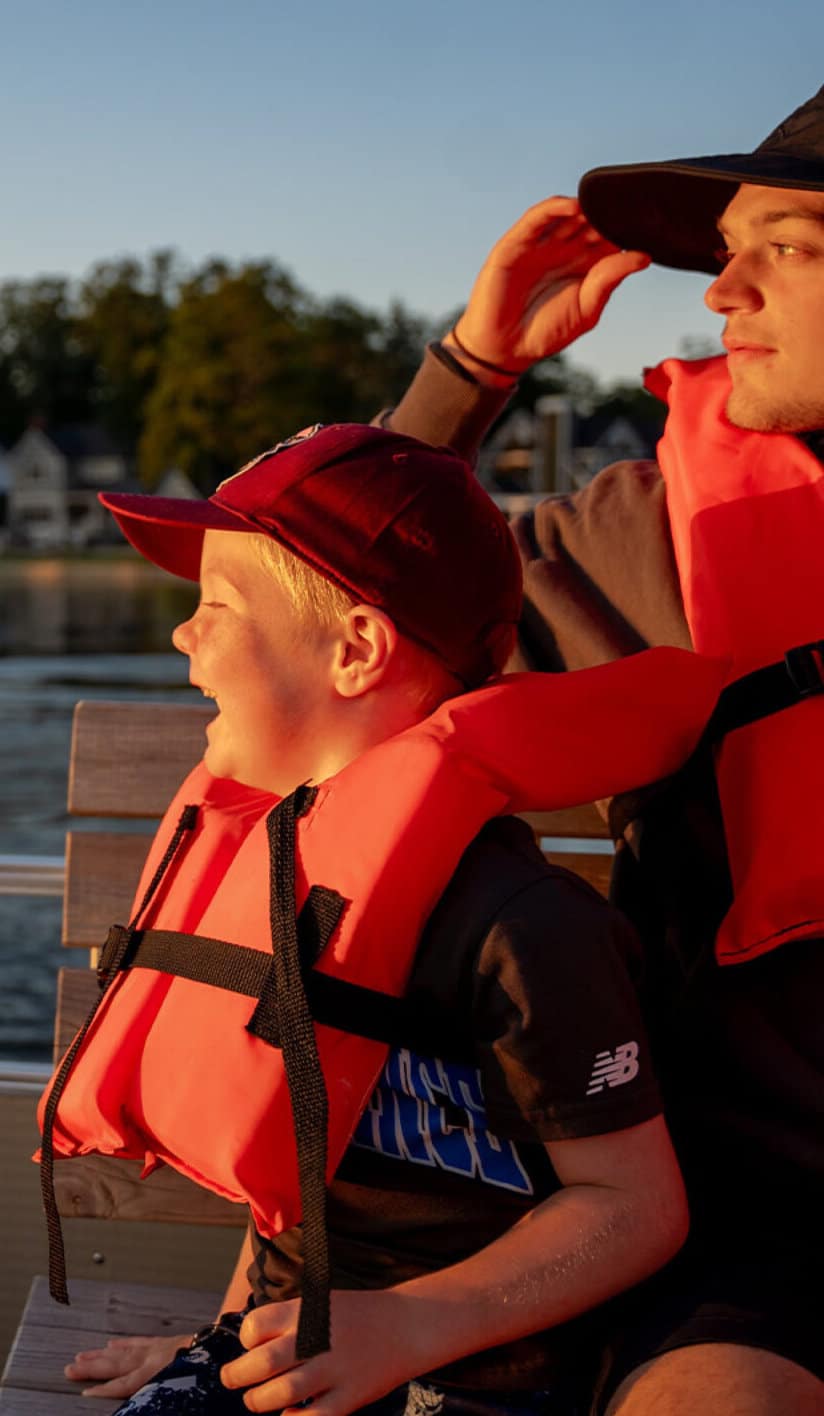 Love for a child foster children's camp charity nonprofit organization participants spending time on the water